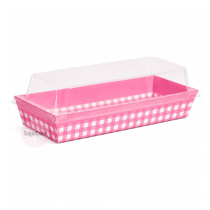 Pink Checkered Pastry Box - 5 Pack