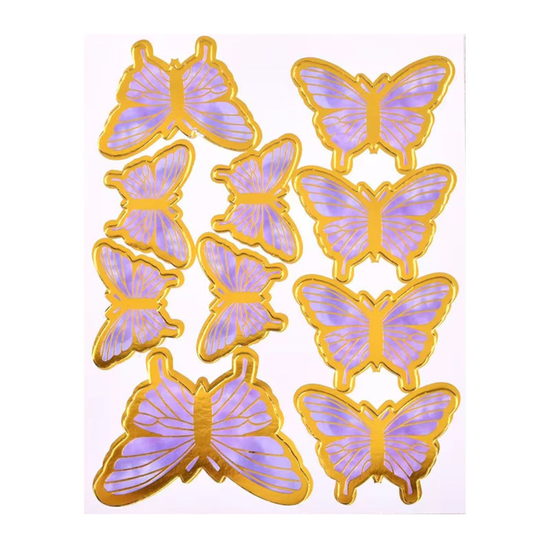 10 Piece Butterfly Cake Toppers