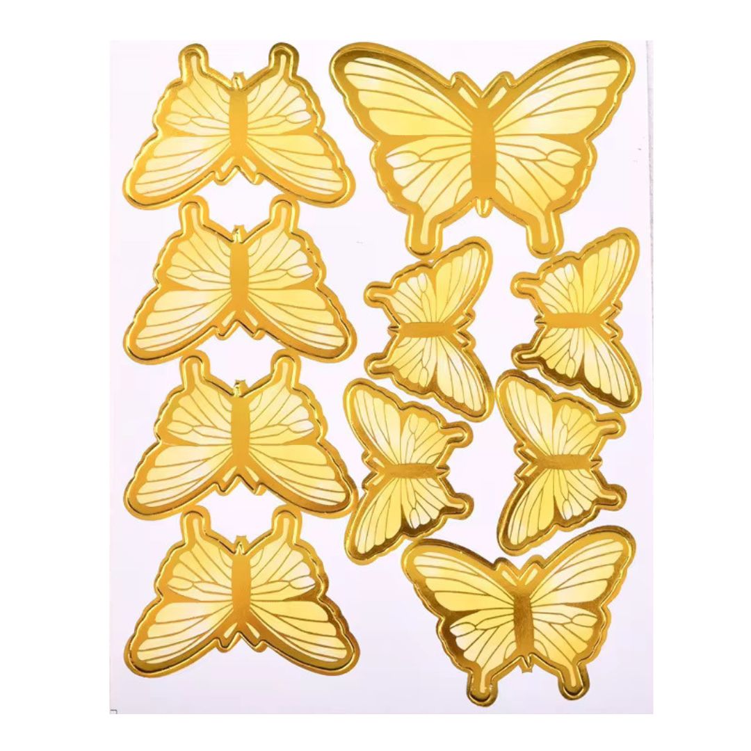 10 Piece Butterfly Cake Toppers