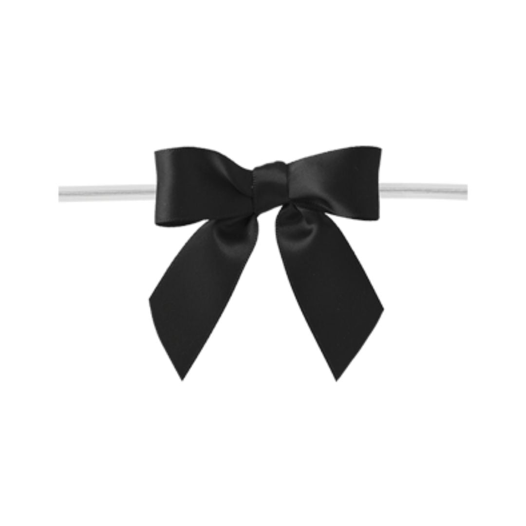 Black Twist Tie Bow