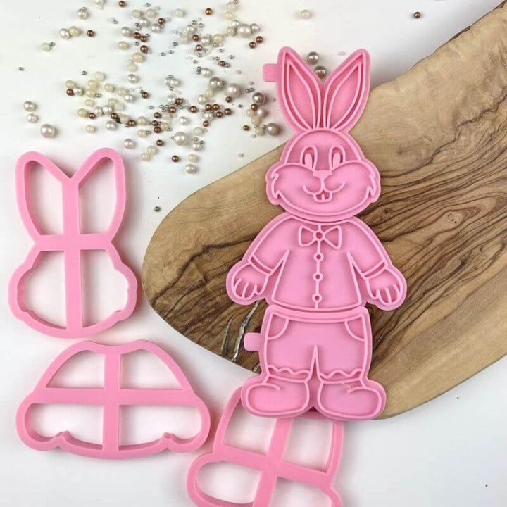 Rabbit Puzzle Set of 3 Easter Cookie Cutter and Stamp - LissieLou