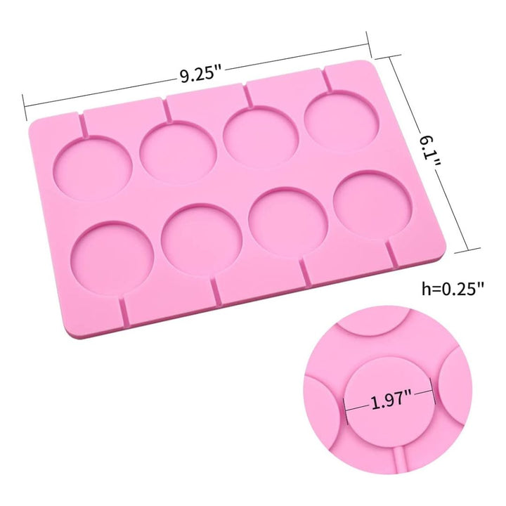 Silicone Lollipop Mold - 8 Cavity