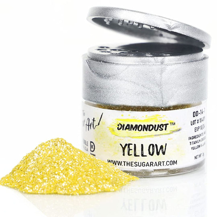 Yellow Edible Glitter - The Sugar Art