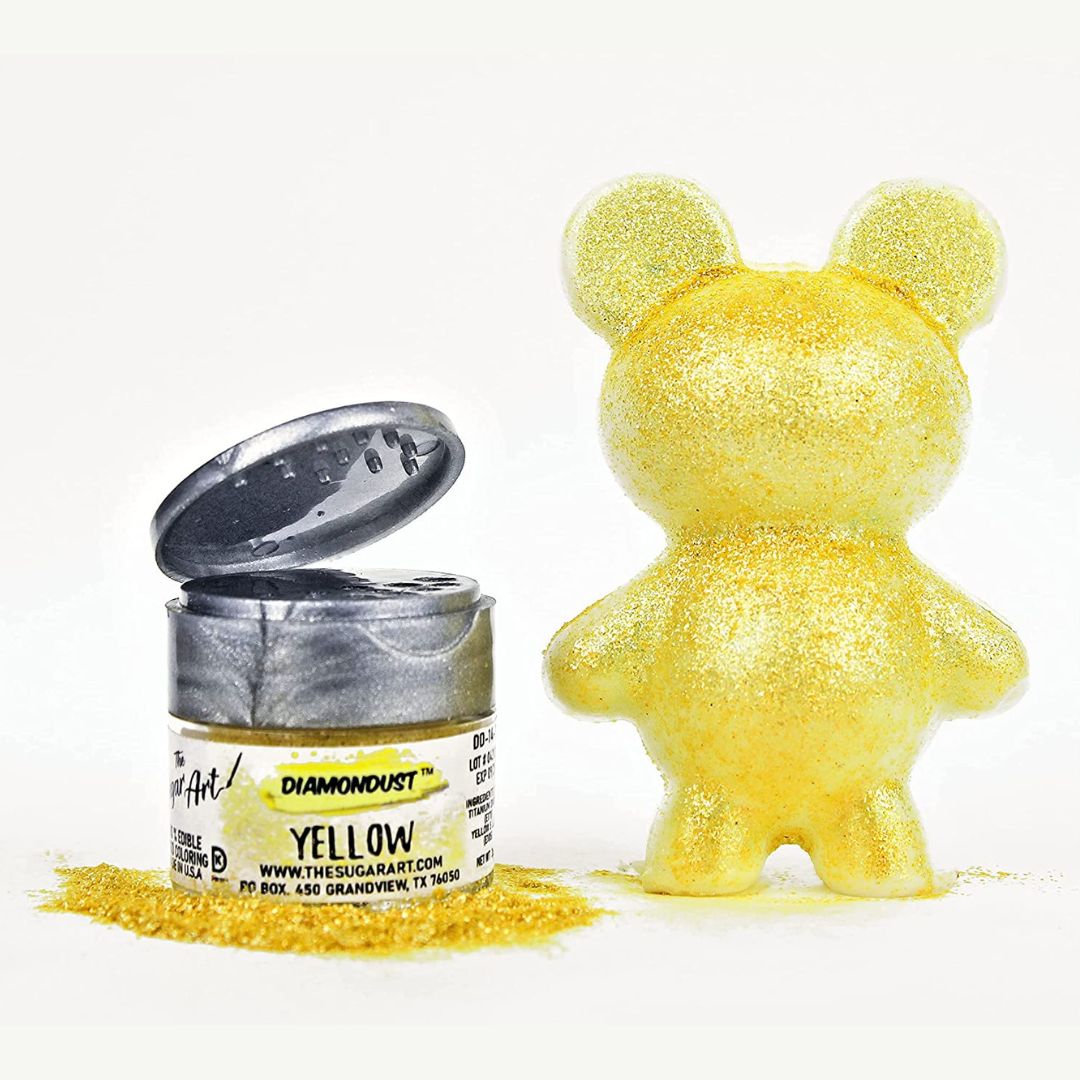 Yellow Edible Glitter - The Sugar Art